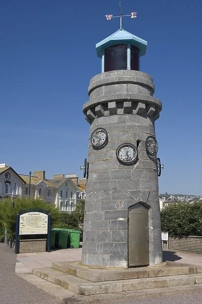 A beacon on the Promenade in Teignmouth, Devon, England, United Kingdom, Europe
