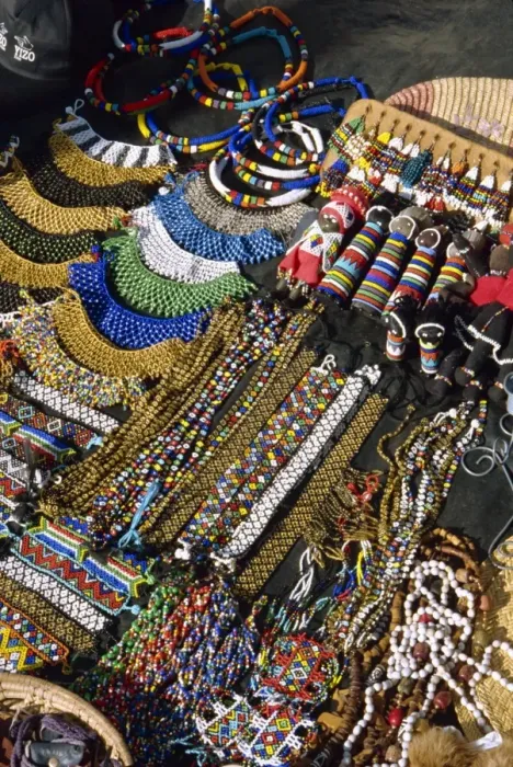 Framed Print : Beads and weavings for sale on the Marine Parade Framed Print : Beads and weavings for sale on the Marine Parade