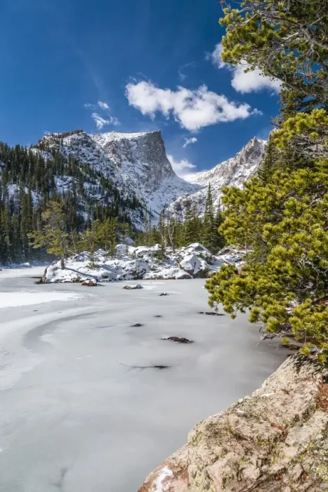Framed Print : Bear Lake in winter, Rocky Mountain National Park, Colorado, United States of America, North America Framed Print : Bear Lake in winter, Rocky Mountain National Park, Colorado, United States of America, North America
