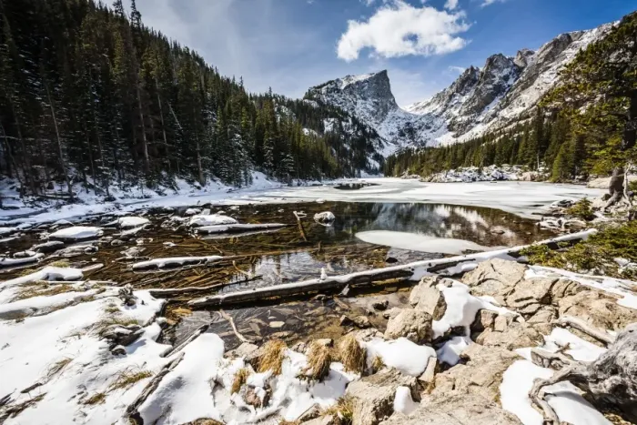 Framed Print : Bear Lake in winter, Rocky Mountain National Park, Colorado, United States of America, North America Framed Print : Bear Lake in winter, Rocky Mountain National Park, Colorado, United States of America, North America