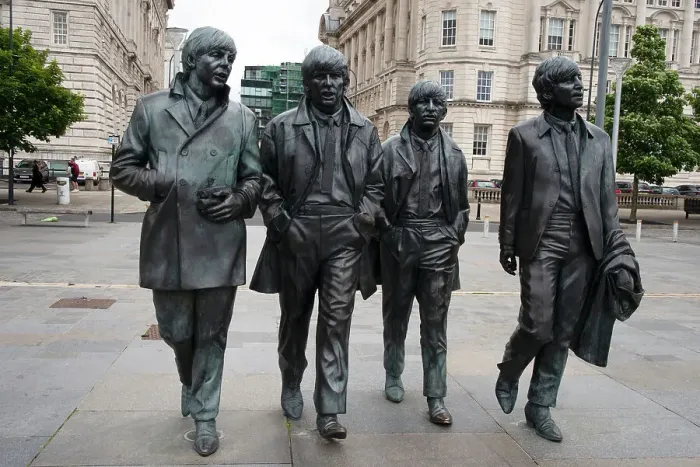 Framed Print : Beatles sculpture by Anthony Edwards, Liverpool, Merseyside, England, United Kingdom, Europe