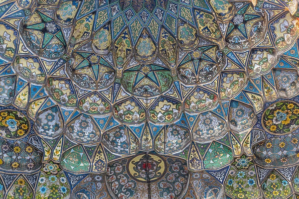 Beautiful artwork in the Ahmad Shah Durrani Mausoleum, Kandahar, Afghanistan, Asia