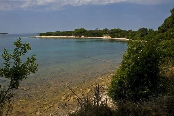 Beautiful bay at the Brioni Islands, the summer residence of Tito, Istria
