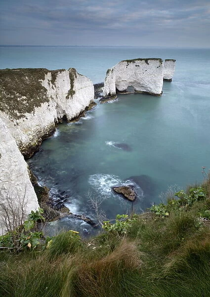 The beautiful cliffs and sea stacks of Old Harry Rocks, Jurassic Coast