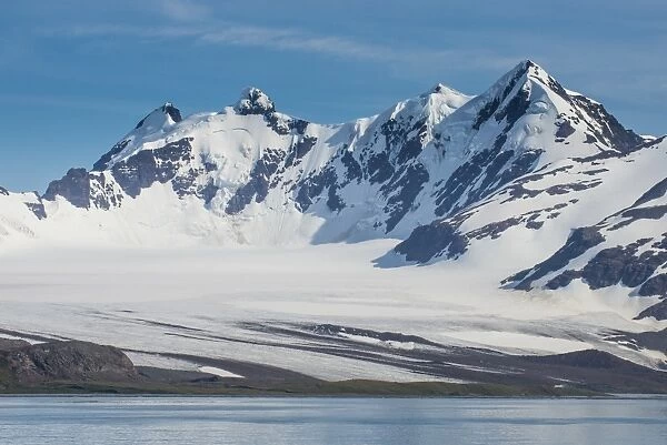 Beautiful glacial scenery, Prion Island, South Georgia, Antarctica, Polar Regions