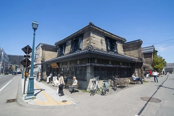 Beautiful historical buildings in Sakaimachi street, Otaru, Hokkaido, Japan, Asia