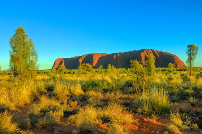 Framed Print : Beautiful landscape of huge Ayers Rock (Uluru) monolith from Talinguru Nyakunytjaku Framed Print : Beautiful landscape of huge Ayers Rock (Uluru) monolith from Talinguru Nyakunytjaku