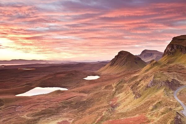 Beautiful pre-dawn light on the Trotternish Ridge, Isle of Skye, Inner Hebrides, Scotland, United Kingdom, Europe