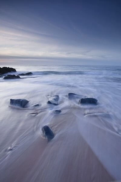 A beautiful sandy beach near Cap Frehel, Cote d Emeraude (Emerald Coast), Brittany, France, Europe