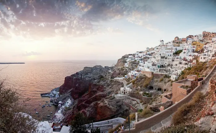 Framed Print : Beautiful Santorini island, Cyclades, Greek Islands, Greeece