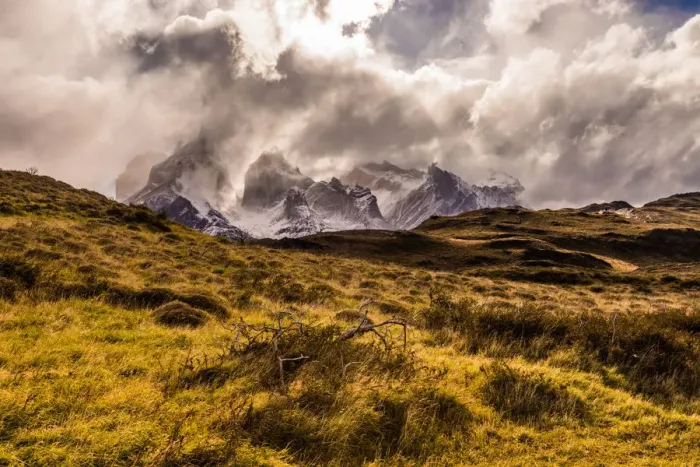 Framed Print : Beautiful scenery in Torres del Paine National Park, Patagonia, Chile, South America Framed Print : Beautiful scenery in Torres del Paine National Park, Patagonia, Chile, South America