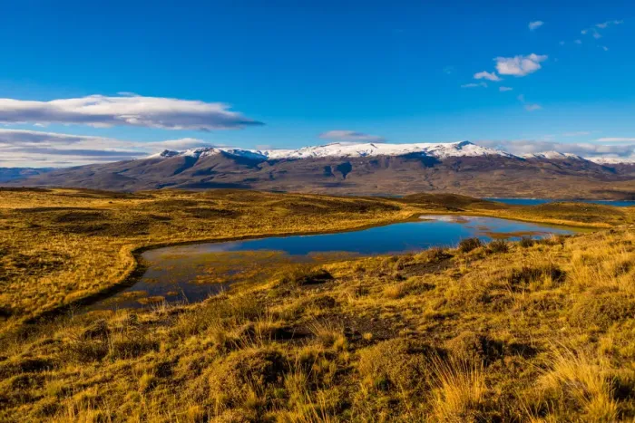 Framed Print : Beautiful scenery in Torres del Paine National Park, Patagonia, Chile, South America