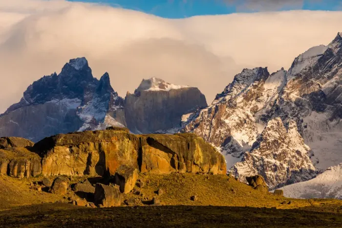 Framed Print : Beautiful scenery in Torres del Paine National Park, Patagonia, Chile, South America Framed Print : Beautiful scenery in Torres del Paine National Park, Patagonia, Chile, South America