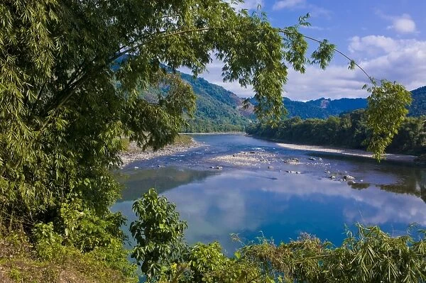 The beautiful Siang river in Arunachal Pradesh near Along, Northeast India, India, Asia