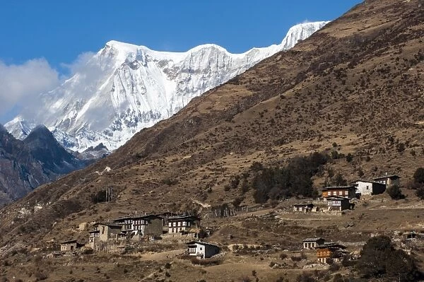 The beautiful village of Laya in the Himalayas, Bhutan, Asia