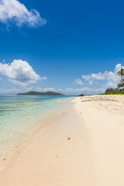 Beautiful white sand beach on Monuriki (Cast Away Island), Mamanuca Islands, Fiji