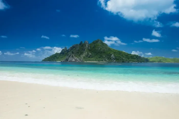 Framed Print : Beautiful white sand beach on Monuriki (Cast Away Island), Mamanuca Islands, Fiji Framed Print : Beautiful white sand beach on Monuriki (Cast Away Island), Mamanuca Islands, Fiji