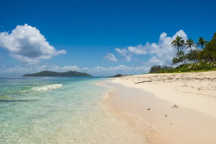 Framed Print : Beautiful white sand beach on Monuriki (Cast Away Island), Mamanuca Islands, Fiji Framed Print : Beautiful white sand beach on Monuriki (Cast Away Island), Mamanuca Islands, Fiji