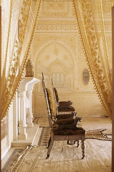 The beautifully gilded Durbar Hall