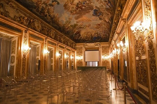 A beautifully ornate room in Palazzo Medici Riccardi, Florence, Tuscany, Italy, Europe