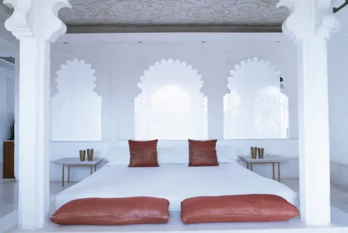 Framed Print : Bedroom suite with traditional cusped arches Framed Print : Bedroom suite with traditional cusped arches