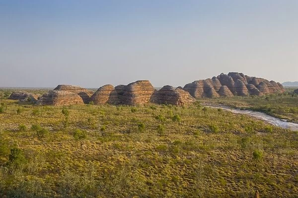 The beehive-like mounds, Purnululu National Park, UNESCO World Heritage Site, Bungle Bungle Mountain Range, Western Australia, Australia, Pacific