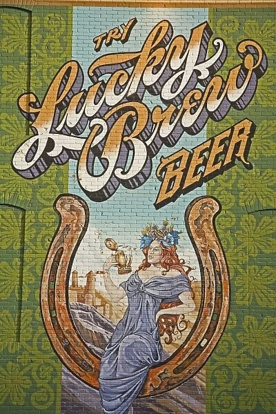 Beer mural on casino wall