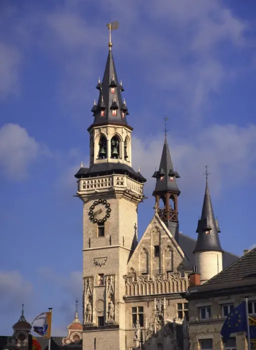 Framed Print : Belfry dating from the 15th century, Grote Markt, Aalst, Flanders, Belgium, Europe
