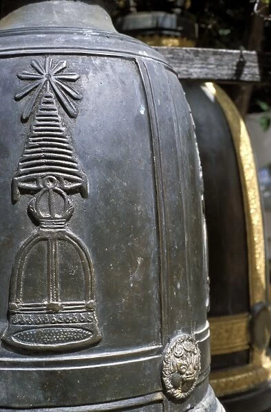 Detail of bell at Buddhist temple