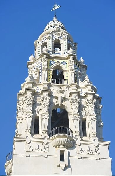 Bell tower of the California Building which houses the Museum of Man, San Diego