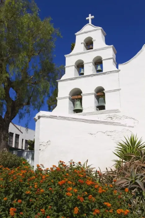 Framed Print : Bell tower at Mission Basilica San Diego de Alcala, San Diego, California Framed Print : Bell tower at Mission Basilica San Diego de Alcala, San Diego, California
