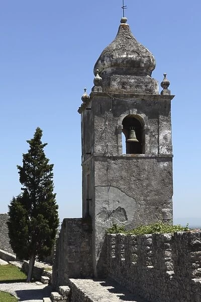Bell tower on the walls of the castle, formerly a royal residence, at Montemor-o-Velho