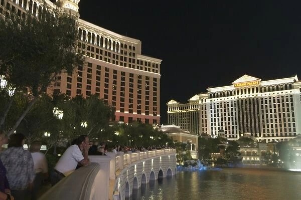 The Bellagio Hotel in forground with Caesars Palace in background