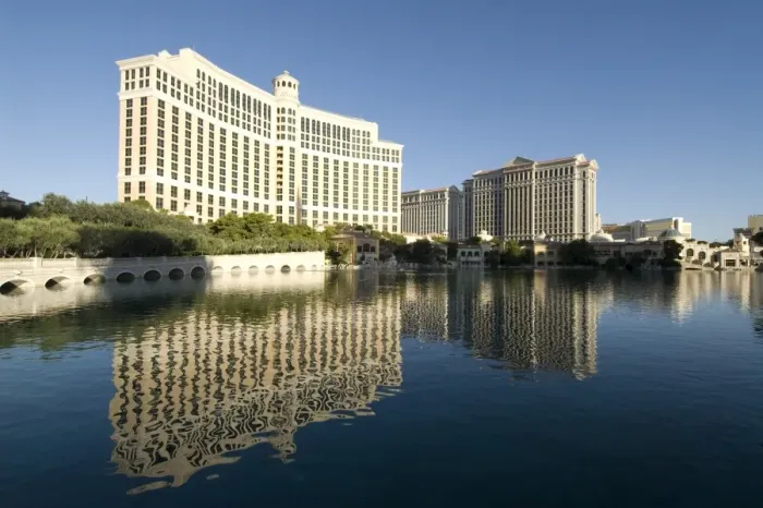 Framed Print : Bellagio Hotel on left and Caesars Palace Hotel on the right, Las Vegas Framed Print : Bellagio Hotel on left and Caesars Palace Hotel on the right, Las Vegas