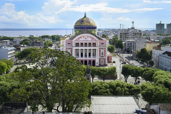 Framed Print : Belle Epoque Amazon Theatre, Manaus, Amazonia State, Brazil, South America