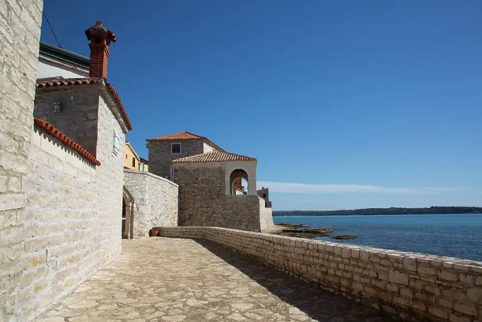 Framed Print : Belvedere Historical Site, dating from 1649, Old Town, Novigrad, Croatia, Europe