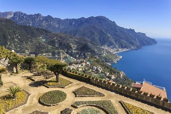 Belvedere, stunning Gardens of Villa Rufolo, Ravello, Amalfi Coast, UNESCO World Heritage Site