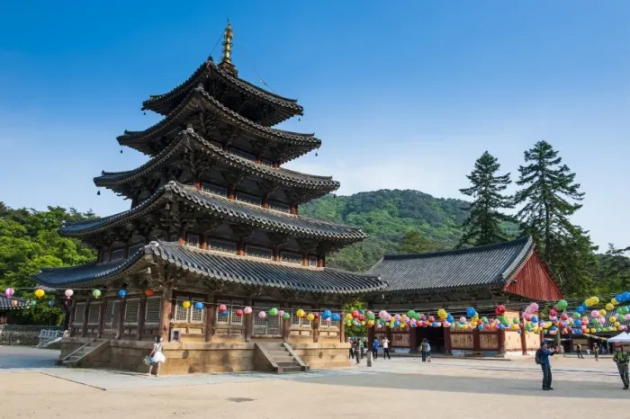 Framed Print : Beopjusa Temple Complex, South Korea, Asia Framed Print : Beopjusa Temple Complex, South Korea, Asia