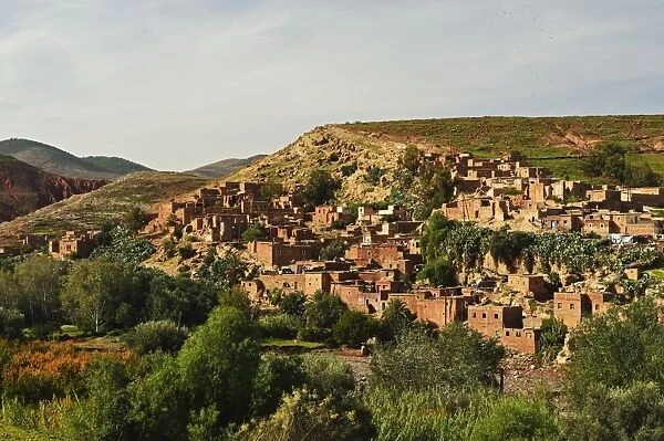 Berber village near Tahnaout, High Atlas, Morocco, North Africa, Africa