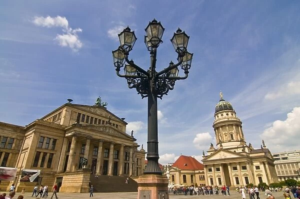 The Berlin Gendarmenmarkt site of the Konzerthaus and the French and German Cathedrals
