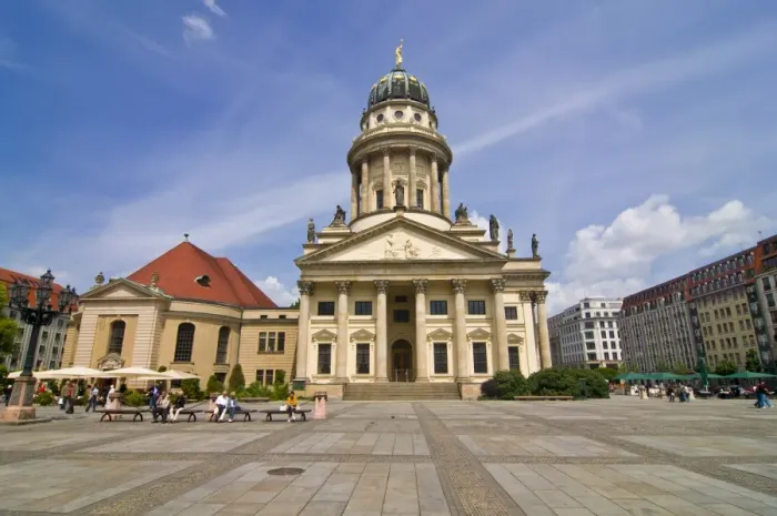 Framed Print : The Berlin Gendarmenmarkt, site of the Konzerthaus and the French and German Cathedrals Framed Print : The Berlin Gendarmenmarkt, site of the Konzerthaus and the French and German Cathedrals