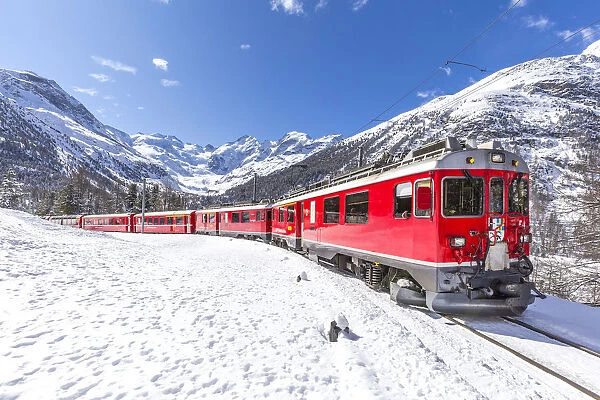 Bernina Express, Canton of Graubunden, Switzerland, Europe