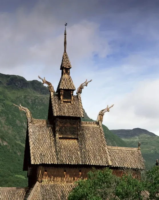 Framed Print : The best preserved 12th century stave church in Norway Framed Print : The best preserved 12th century stave church in Norway