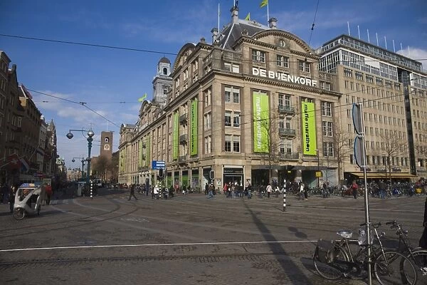 De Bijenkorf, Amsterdams best known department store, Dam Square, Amsterdam