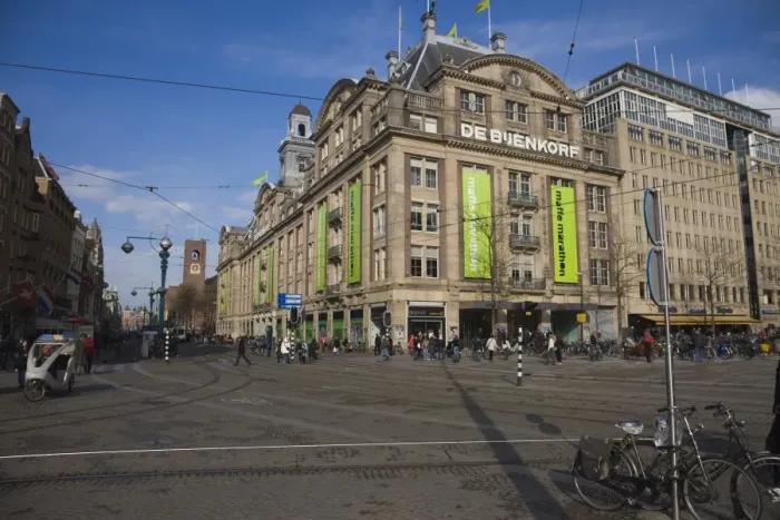 Framed Print : De Bijenkorf, Amsterdams best known department store, Dam Square, Amsterdam Framed Print : De Bijenkorf, Amsterdams best known department store, Dam Square, Amsterdam