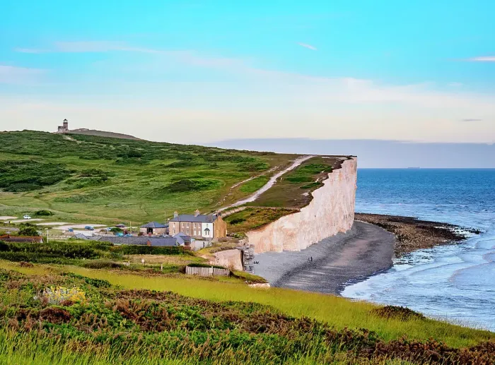 Framed Print : Birling Gap at dusk, South Downs National Park, East Sussex, England, United Kingdom, Europe Framed Print : Birling Gap at dusk, South Downs National Park, East Sussex, England, United Kingdom, Europe