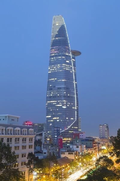 Bitexco Financial Tower at dusk, Ho Chi Minh City, Vietnam, Indochina, Southeast Asia