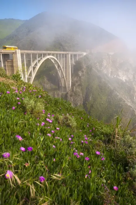 Framed Print : Bixby Bridge, Highway 1, California, United States of America, North America Framed Print : Bixby Bridge, Highway 1, California, United States of America, North America
