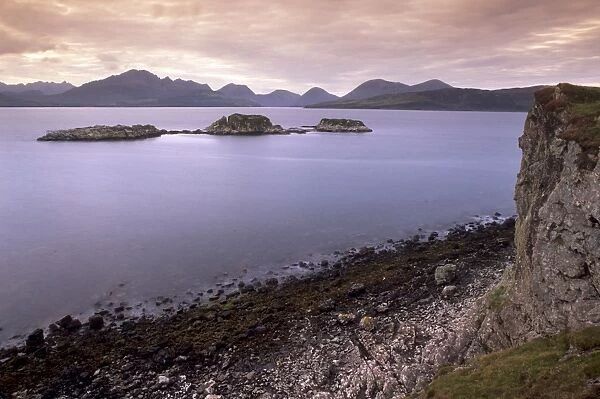 Black Cuillins range from the shores of Loch Eishort