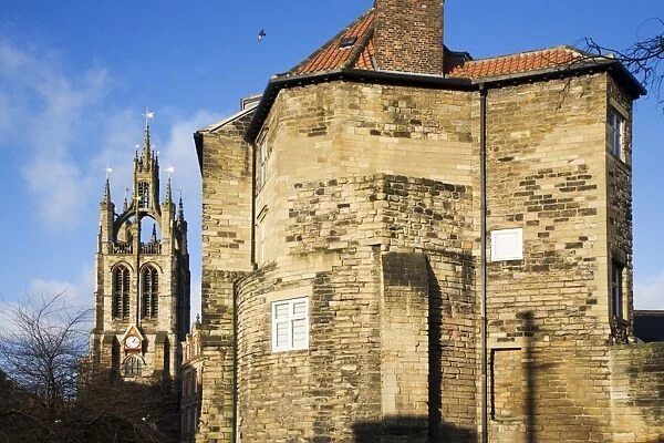 The Black Gate and Cathedral Tower, Newcastle upon Tyne, Tyne and Wear